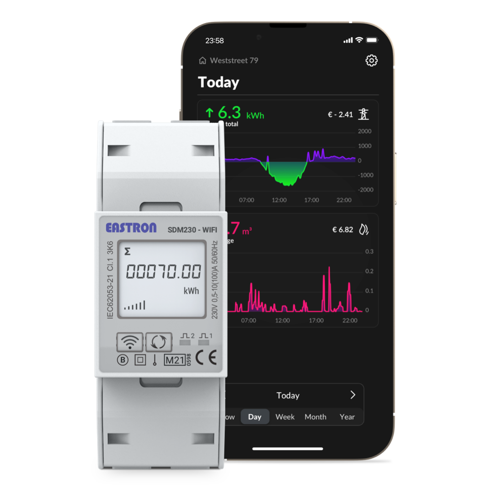 HomeWizard Wi-Fi kWh meter 1-phase with Energy app