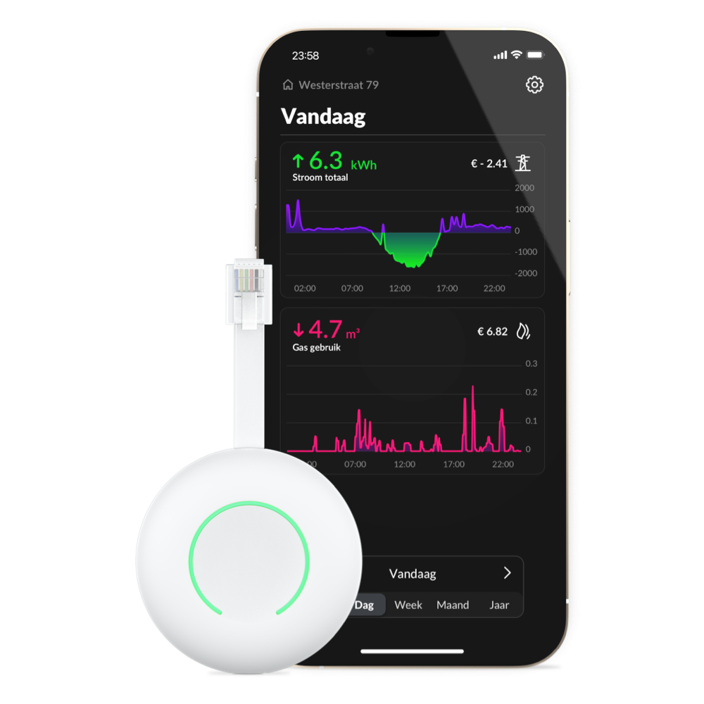 HomeWizard P1 meter with Energy app