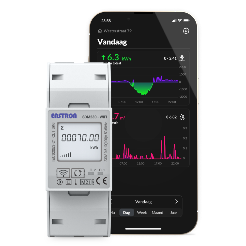 HomeWizard Wi-Fi kWh meter 1-phase with Energy app